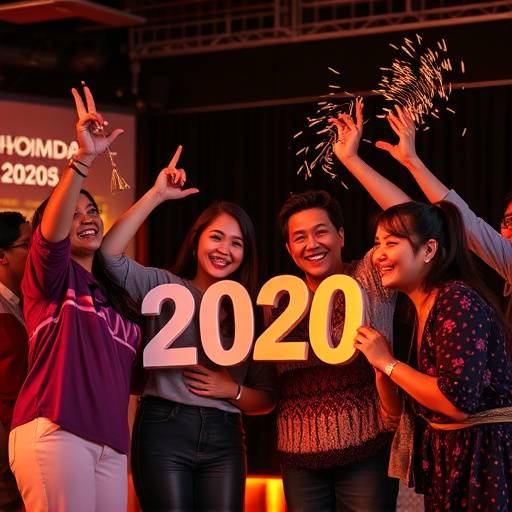 Foto del equipo de LuminaVision Studios recibiendo un premio en 2020.